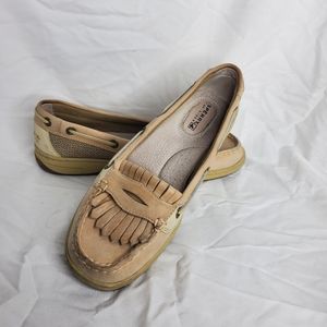 ♤ Sperry Topsider Deck Shoes Womens Beige Size 6.5